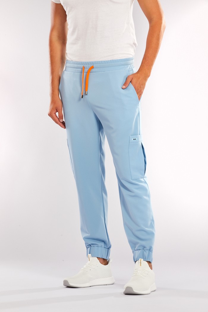 Spodnie medyczne męskie - Azzurro